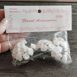 "FREE" White Floral Accessories